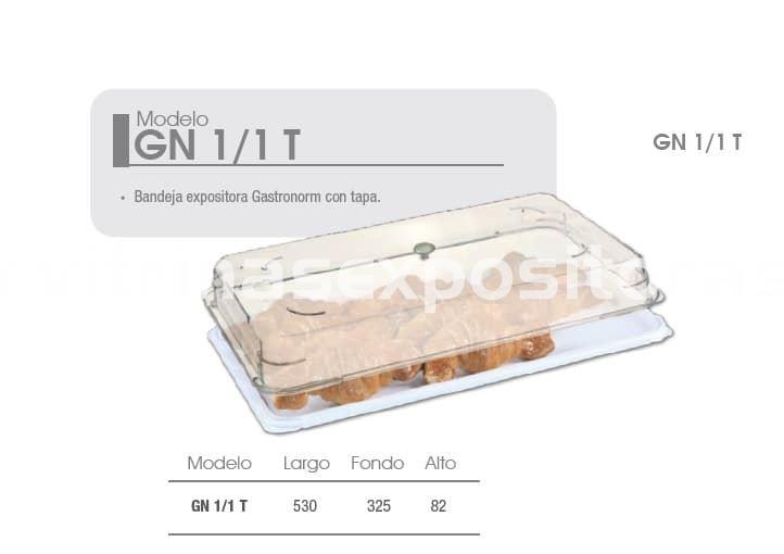 Bandeja expositora Gastronorm con tapa GN 1/2 - Imagen 2