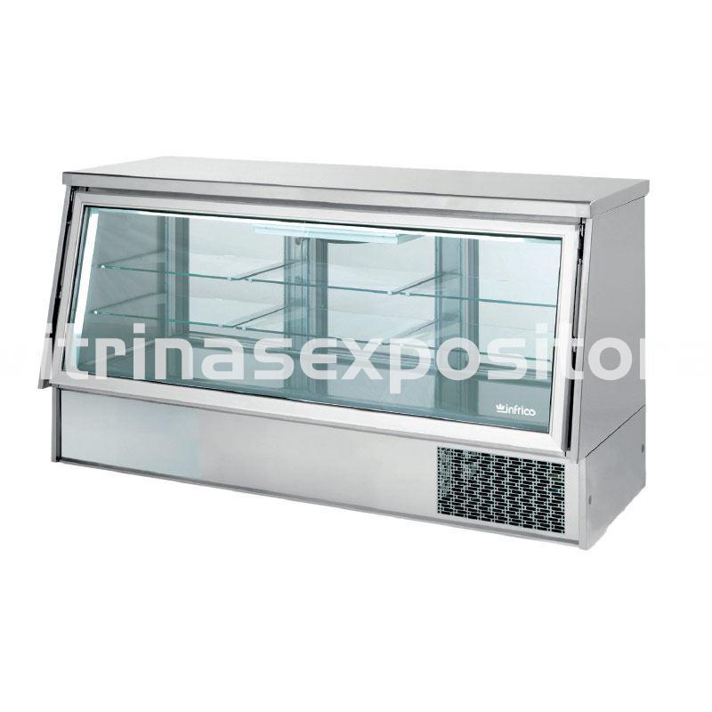 Vitrina refrigerada sobre mostrador