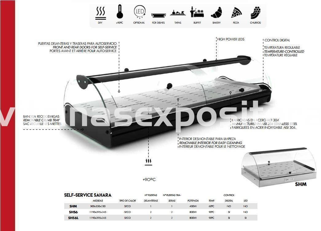 Vitrina AUTO SERVICIO Calor seco SAHARA - Imagen 2