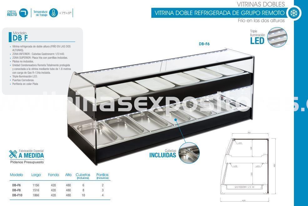 Vitrina doble refrigerada de grupo motor remoto - Imagen 1