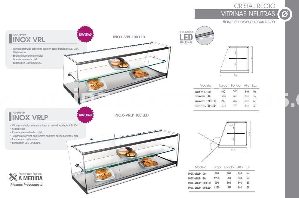 Vitrina neutra para bollería - Modelo ECR