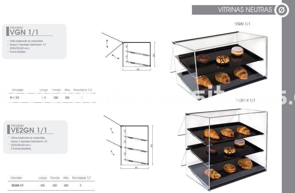 Vitrina expositora neutra GN - VGN 1/2 - Imagen 1
