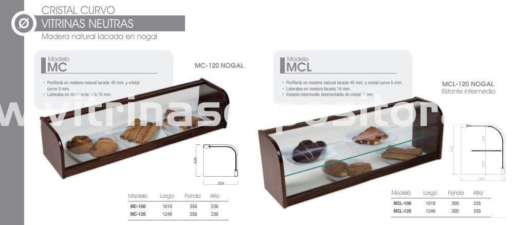 Vitrina expositora neutra NOGAL MC-MCL - Imagen 3