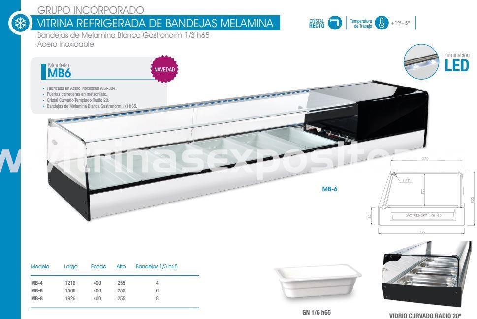 Vitrina Frio MB6 Bandejas Melamina - Imagen 1