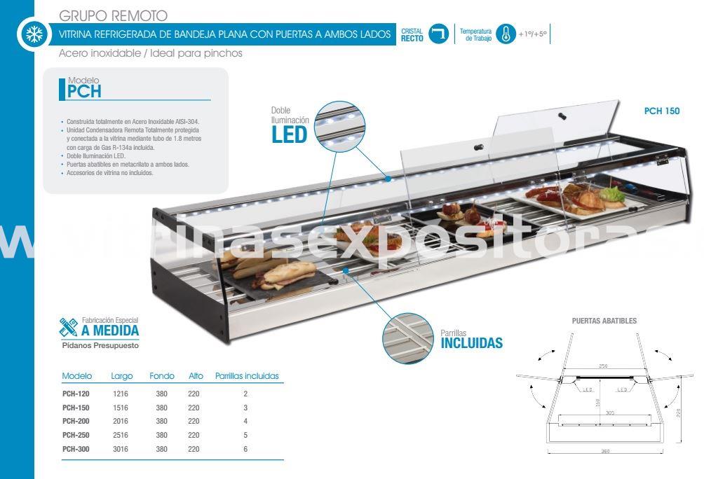 Vitrina refrigerada de bandeja plana con puertas a ambos lados - Imagen 1