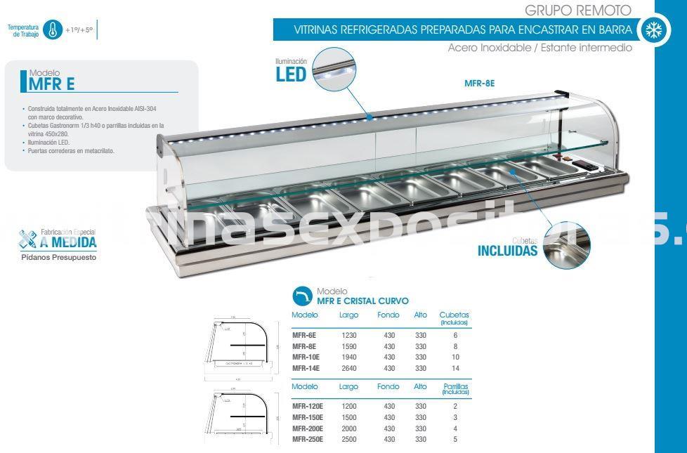 Vitrina refrigerada para encastrar en barra MFR E - Imagen 1