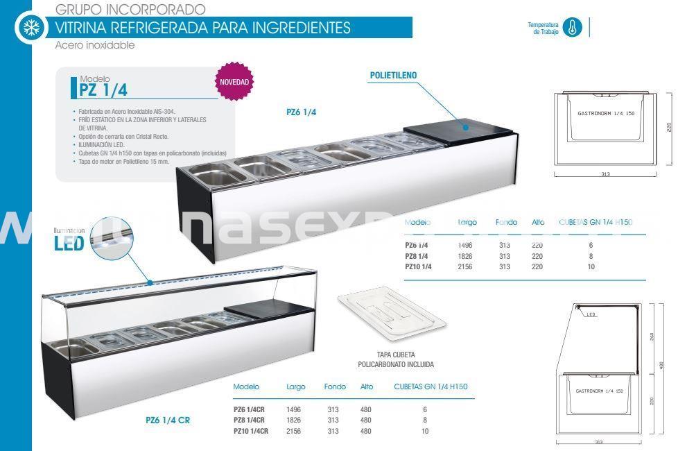 Vitrinas expositoras refrigeradas con 3 baldas inclinadas - HENDI Tools for  Chefs