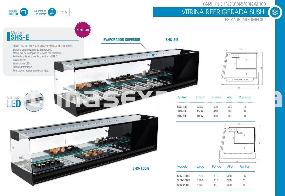 Vitrina Refrigerada Sushi SHS-E con estante - Imagen 1