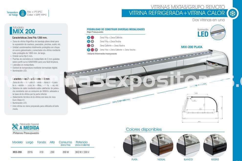 Vitrina refrigerada + Vitrina Calor MIX 200 - Imagen 1