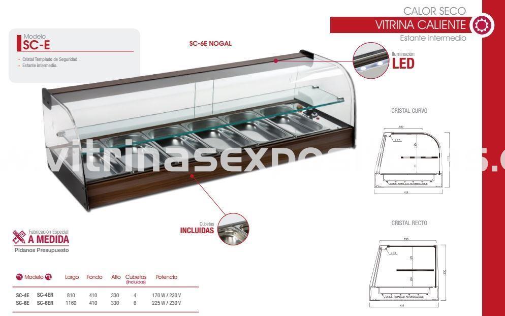 Vitrina tapas caliente calor seco SC - Imagen 2